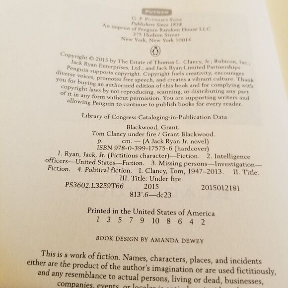 Under Fire hardcover book by Tom Clancy - Picture 7 of 7